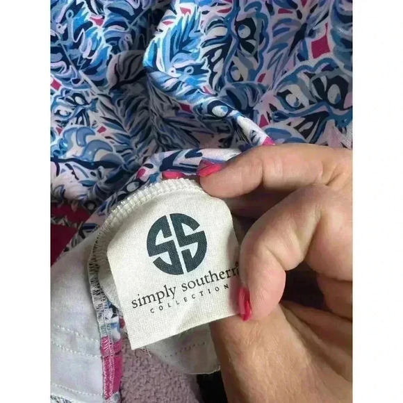 Simply Southern Leaf Print Tunic Dress Small - Picture 7 of 10